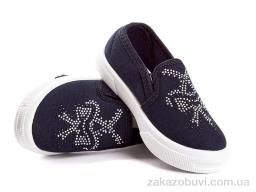 Сліпони DeMur 2850-001 стразы бант синий