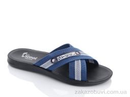 Шльопанці DeMur TRK STL cиній-cірий