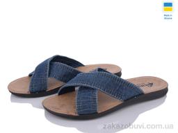 Шлепки DeMur 2024-006-1 синій батал