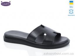 Шлепки Garti 94 чорна шкіра