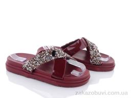 Шльопанці Lion D16 бордовий