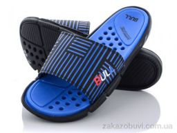 Шлепки Obuvok R022 black-blue (08841)