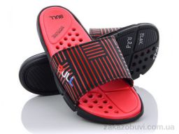 Шлепки Obuvok R022 black-red (08841)