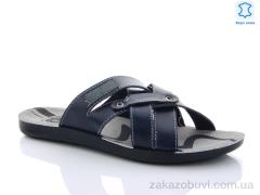 Шльопанці Oscar 3508E кожа blue