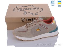 Кроссовки Restime EMB24029 camel-orange