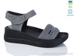 Босоножки Sali 1708-2 т.сірий з чор-п.