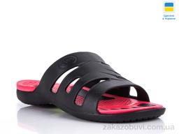 Шльопанці Selena S-027 черно-красный