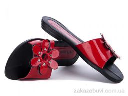 Шлепки Selena ромашка красный