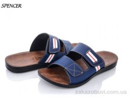 Шлепки Spencer 10497 нубук синий