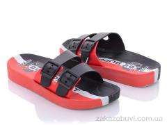 Шльопанці Violeta 12329 black-red