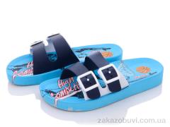 Шльопанці Violeta 11378 white-blue