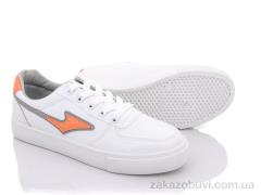 Кроссовки Violeta Z4(6821) white-orange-grey
