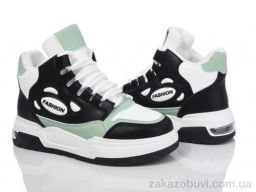 Кроссовки Violeta 177-35 white-black-green
