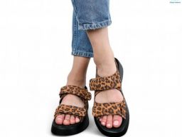 Босоножки ARTO 545 леопард тем. к.