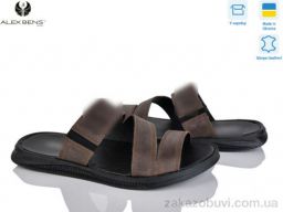 Шлепки Alex Bens ДЖ36 коричневий