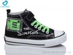 Кеды Comfort-baby 9111-1  чорно-зелений