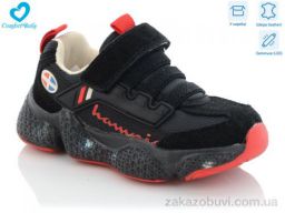 Кроссовки Comfort-baby 19978 чорний.натур замша LED