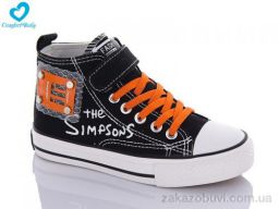 Кеды Comfort-baby 9111-1 ч-помаранчевий