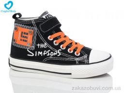 Кеды Comfort-baby 9111 А чорно-помаранчевий