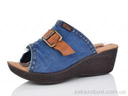 Шлепки DeMur 0001-3 синій