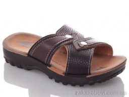 Шлепки DeMur B709-black-brown