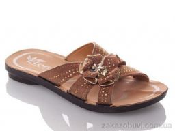 Шлепки DeMur GElena-N1B-brown