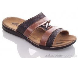 Шлепки DeMur MK2026-2-6833 black-camel