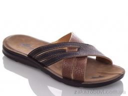 Шлепки DeMur MK2026-2-6836 black-camel