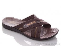 Шлепки DeMur TRK2026-2-ST коричневий-бежевий