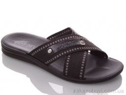 Шлепки DeMur TRK2026-2-Depart чорний-білий