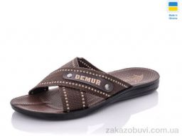 Шлепки DeMur TRK2026-2-Depart коричневий-білий
