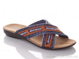 Шлепки DeMur W3065-blue orange