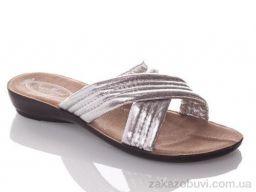 Шлепки DeMur W7153-silver