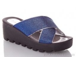 Шлепки DeMur W777-18-blue-silver
