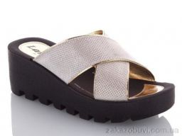 Шлепки DeMur W777-19 white-gold