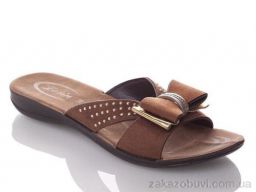 Шлепки DeMur WGolden-bant-brown
