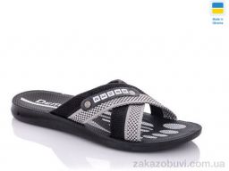 Шлепки DeMur TRK2026-2-STL чорний-сірий