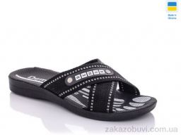 Шлепки DeMur TRK2026-2-чорний-білий