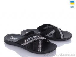 Шлепки DeMur TRK2026-2-007 чорний-сірий