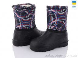 Сапоги из пены DeMur СПП Смужки чорний-чорний 2025