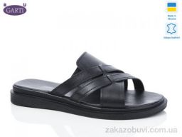 Шлепки Garti 74 чорна шкіра