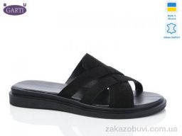 Шлепки Garti 74 чорний замш