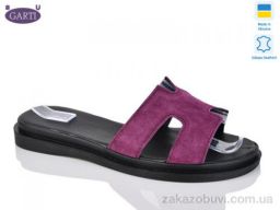Шлепки Garti 94 малиновий замш