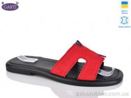 Шлепки Garti 84 червоний замш