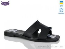 Шлепки Garti 64 чорна шкіра