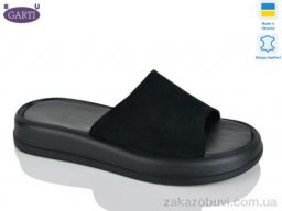 Шлепки Garti 0197 чорний замш
