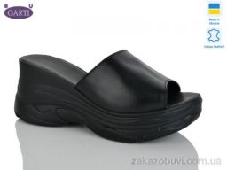 Шлепки Garti 525 чорна шкіра