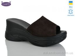 Шлепки Garti 525 коричневий замш