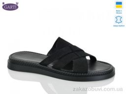 Шлепки Garti 3174 чорний замш