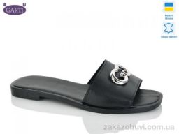 Шлепки Garti 56 чорна шкіра